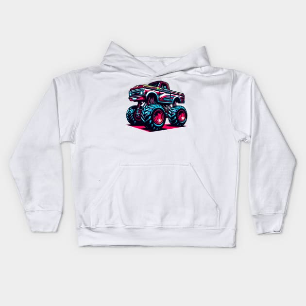 Monster Truck Kids Hoodie by Vehicles-Art